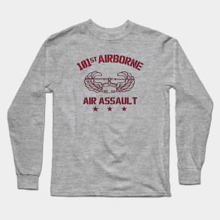 101st Army Air Assault Wings Red Long Sleeve T-Shirt